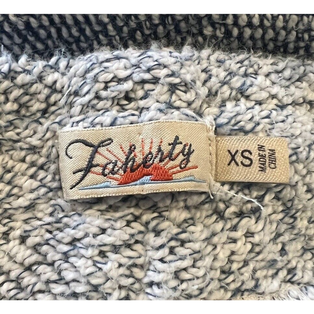 FAHERTY Womens SEABROOK Jogger Pants Beach French Terry Blue Sweatpants Sz XS - Picture 4 of 5